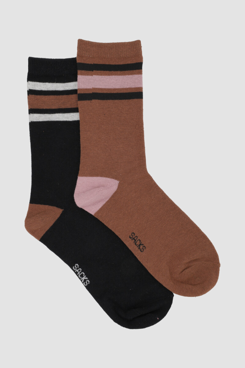 Medias de algodón. en pack de 2 en variedad de diseños. Variante 42