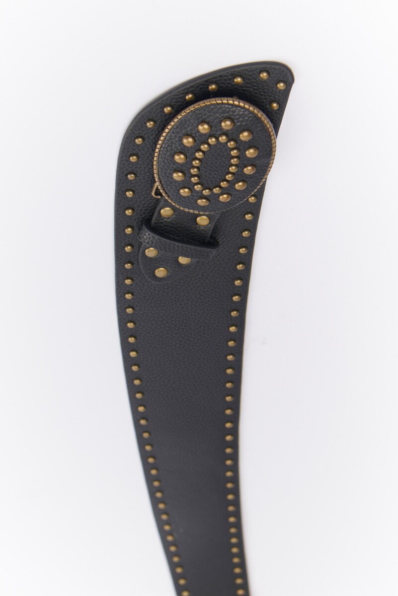 CINTO ANCHO TACHAS - NEGRO 