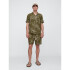 V-7IN TEXTURED EASY SHORT OLIVE FLORAL