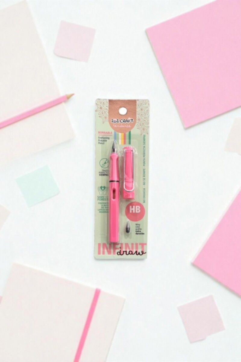 Lápiz infinito ibi craft tendance + mina adicional hb - rosado 