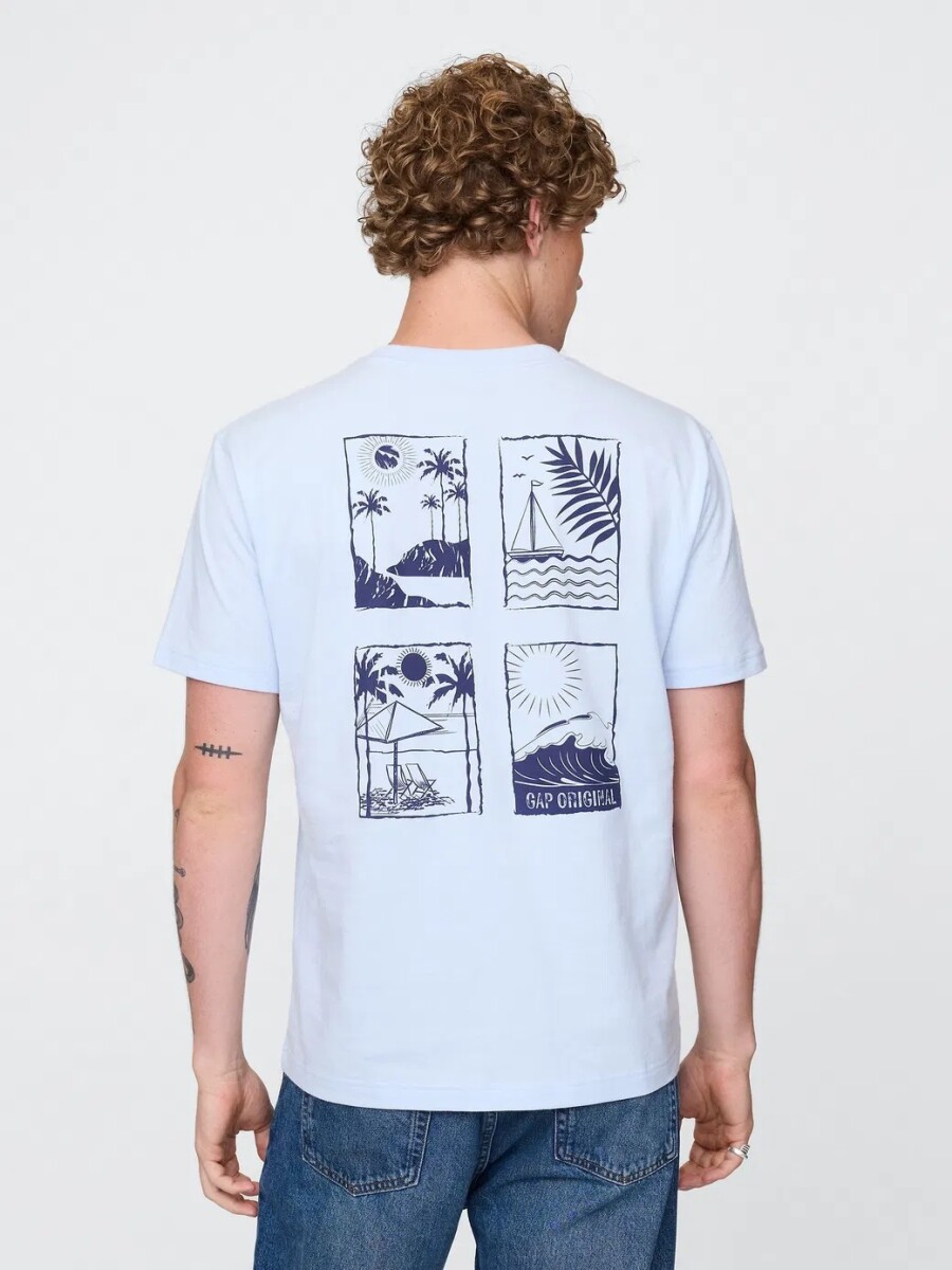 Remera Gráfico Hombre - Serene Blue 