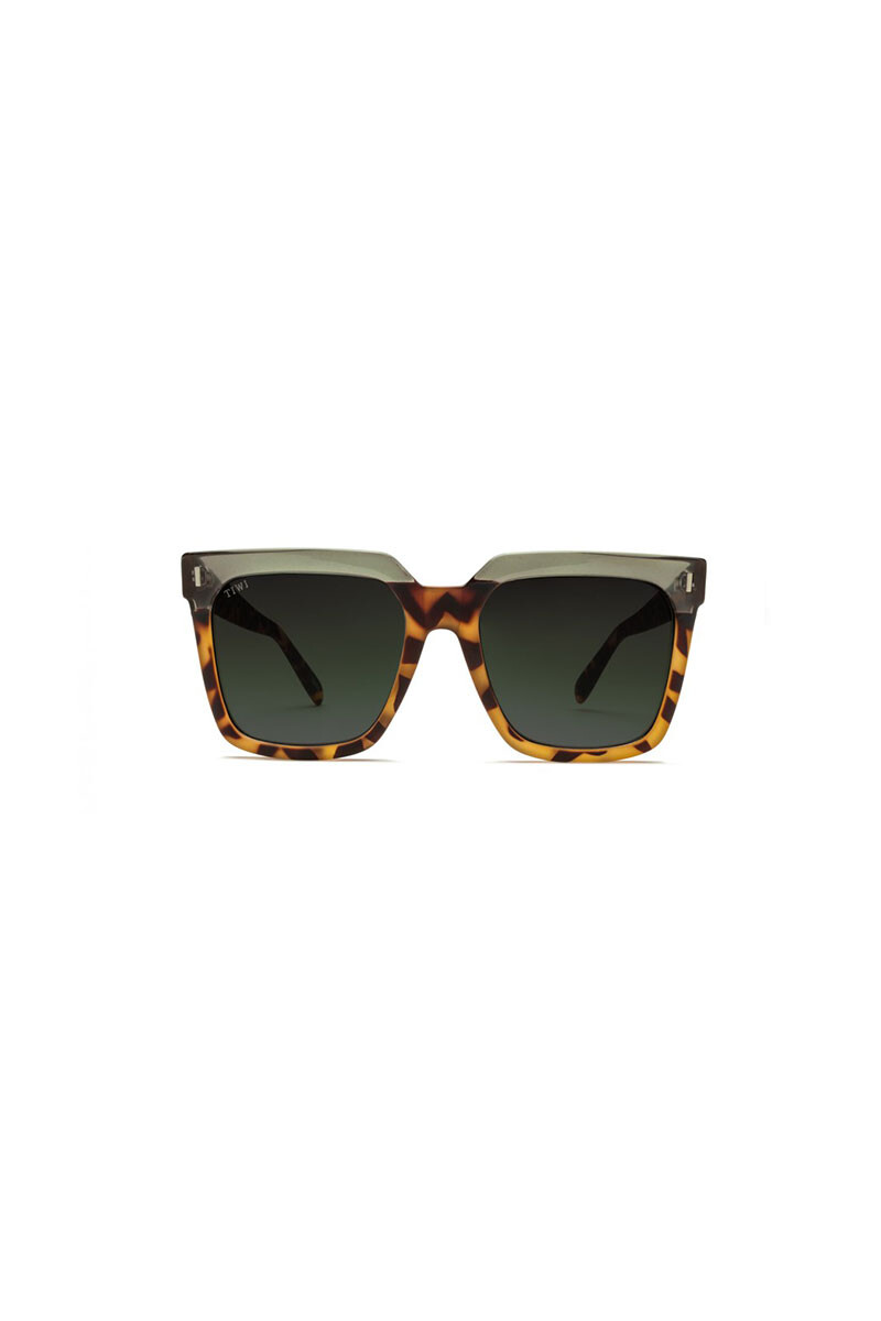 Lentes Tiwi Kelly Rubber G.tortoise-shiny Green Cuts With Green Lenses