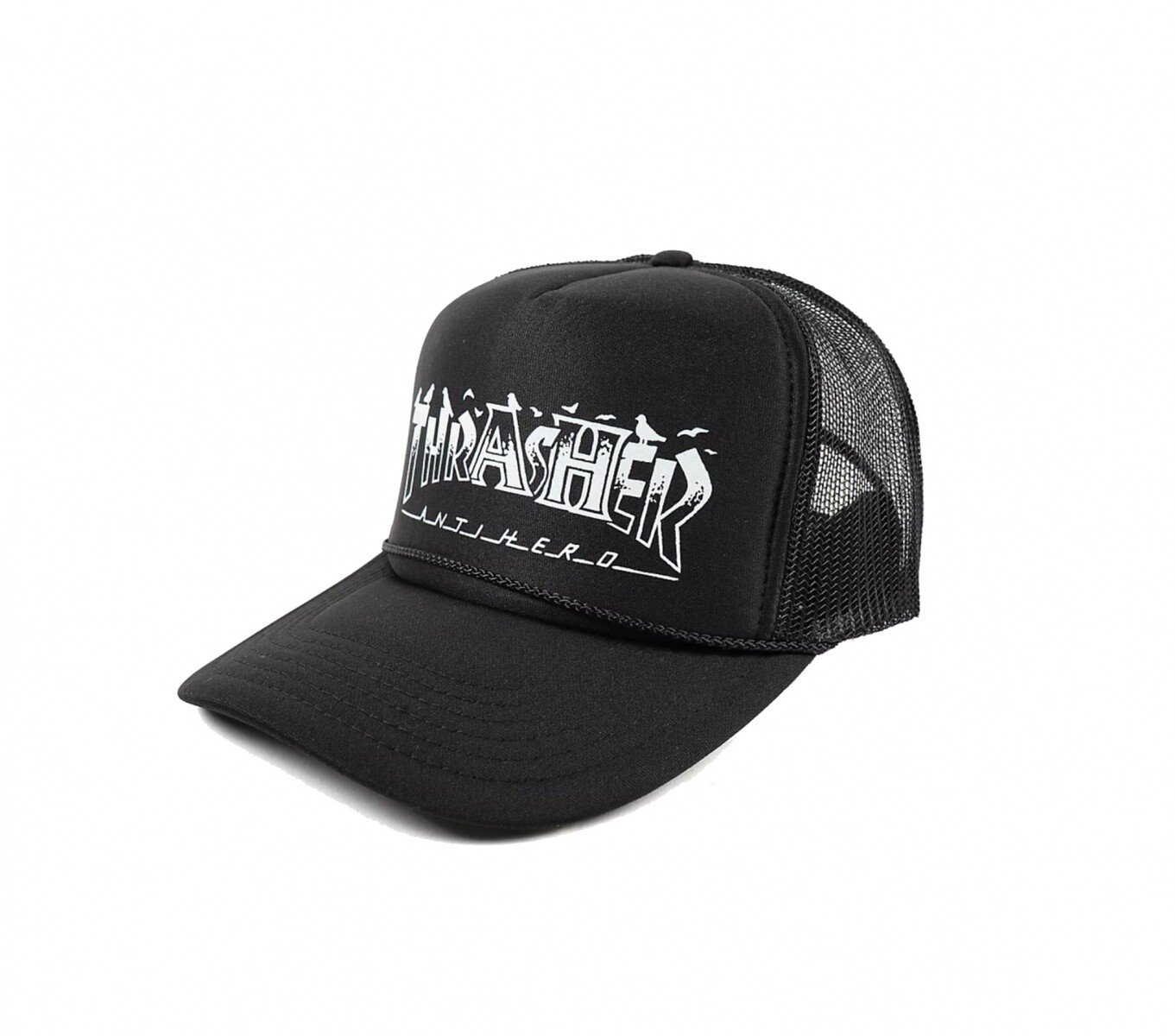 Gorro Trucker Pigeon Thrasher - Negro 