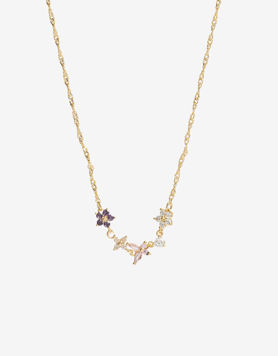 Collar Con Forcitas De Cubic Zirconia 