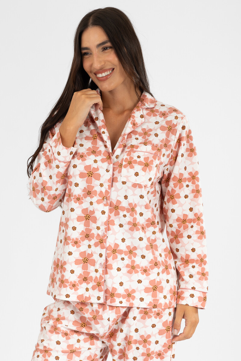 Pijama poppy flannel Flores