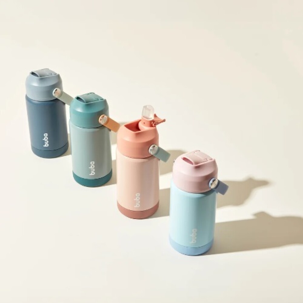 Vaso termico botella doble pared BUBA azul
