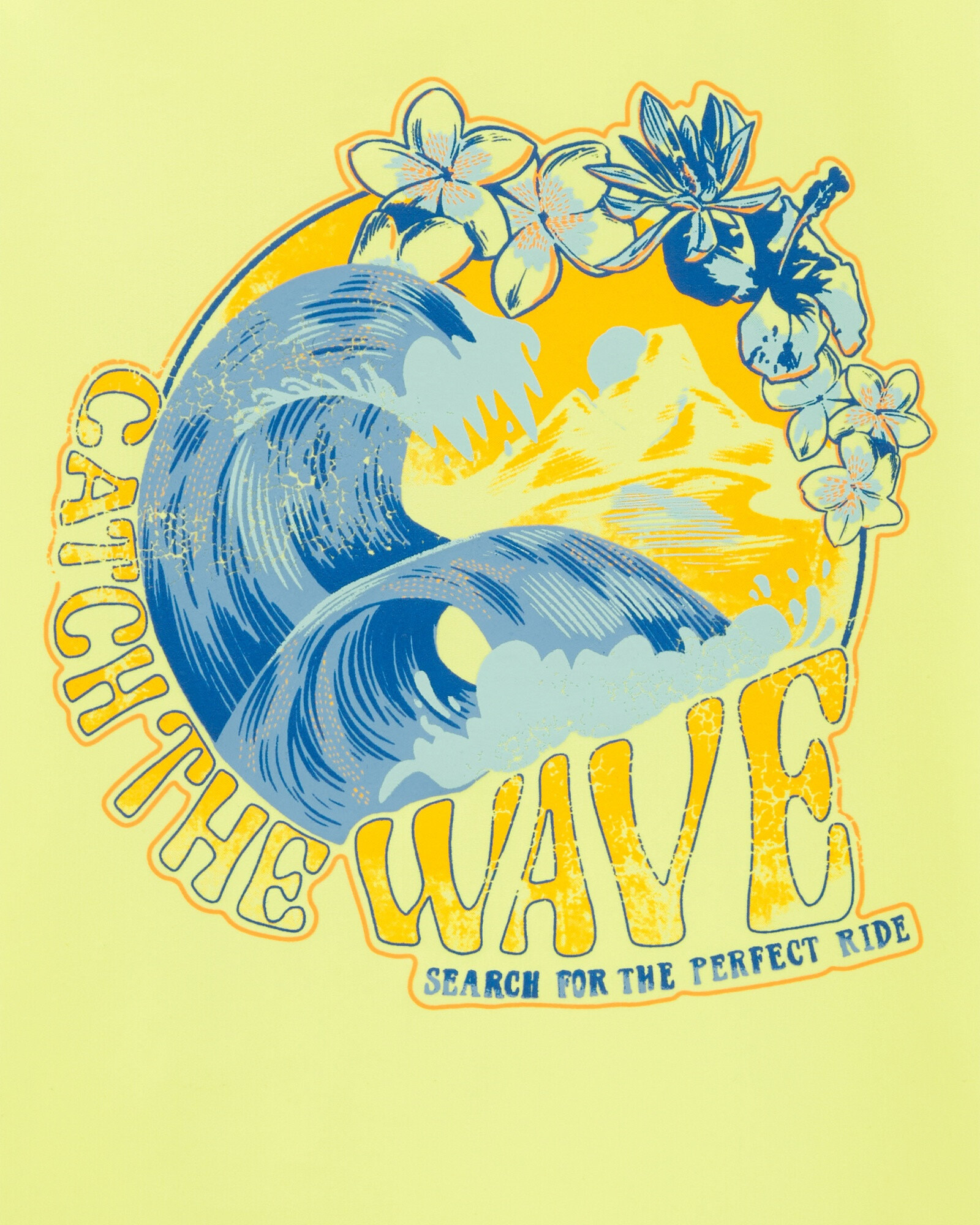 Remera de baño, manga corta, con protección UPF 50+, estampa catch the wave Sin color