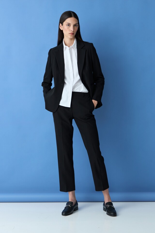 Pantalón recto sastrero negro