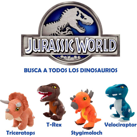 Peluche Dinosaurio Jurassic World 22 Cm Con Sonido Triceratops