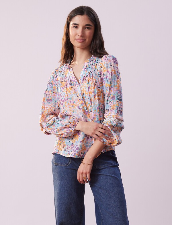 Blusa Printed MULTI/ANARANJADO