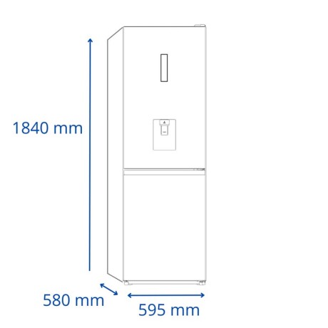 Heladera JAMES RJ417 con Dispensador 300 Litros Inox