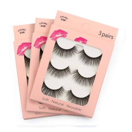 Set x3 par de pestañas postizas Modelo 300