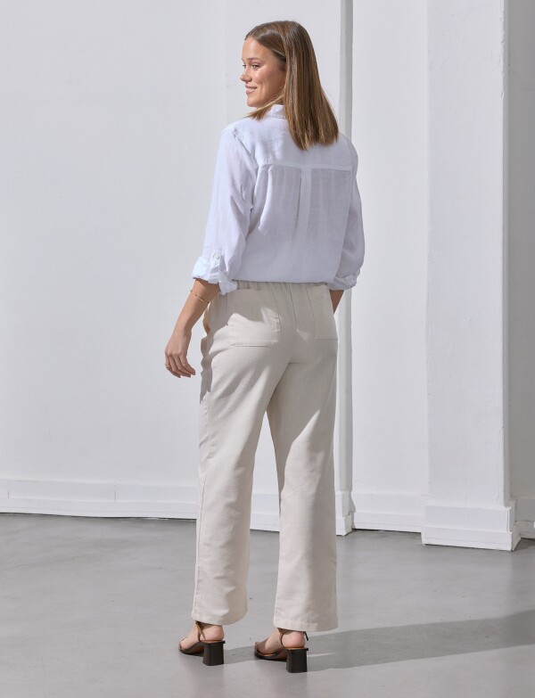Pantalon Lino BEIGE