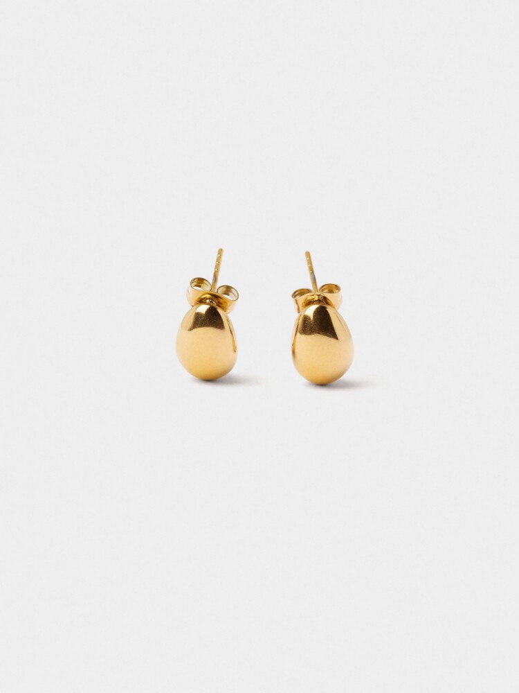 Pendientes Ovalados - Acero Inoxidable dorado