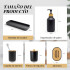 Set De Baño Accesorios Juego De 7 Piezas Dispenser Jabonera IMBACK Color Negro Set De Baño Accesorios Juego De 7 Piezas Dispenser Jabonera IMBACK Color Negro