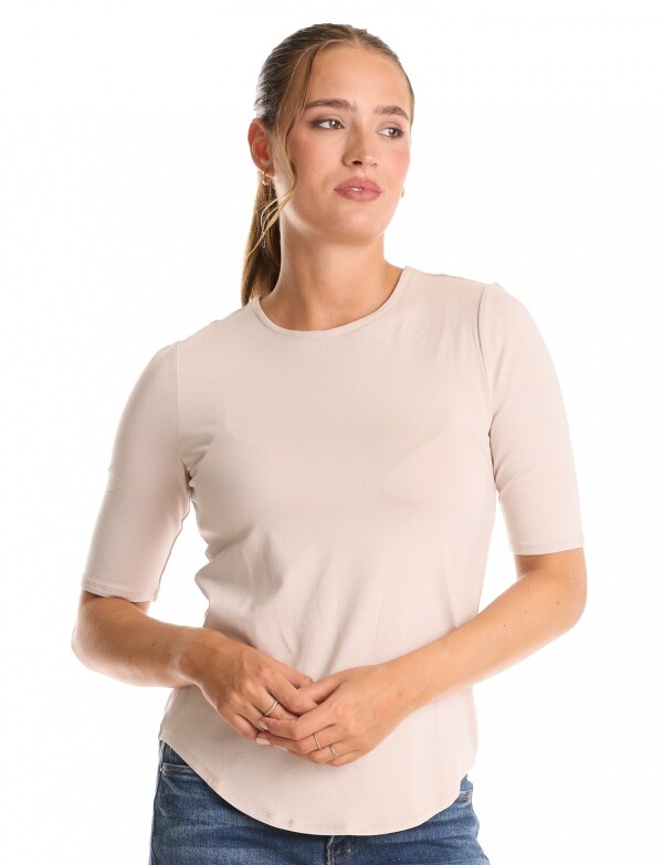 Remera Basica BEIGE CLARO