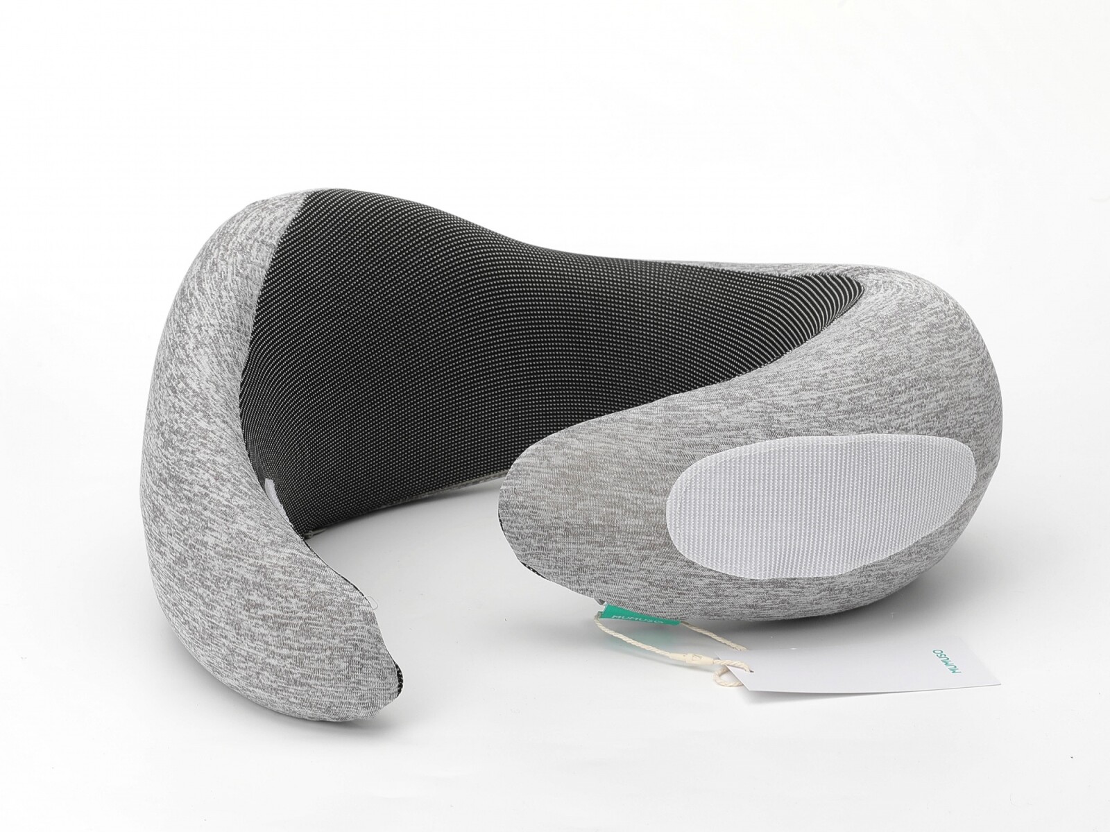 ALMOHADA CERVICAL DE ESPUMA VISCOELÁSTICA EN FORMA DE U (FORMA DE CARACOL/GRIS) 