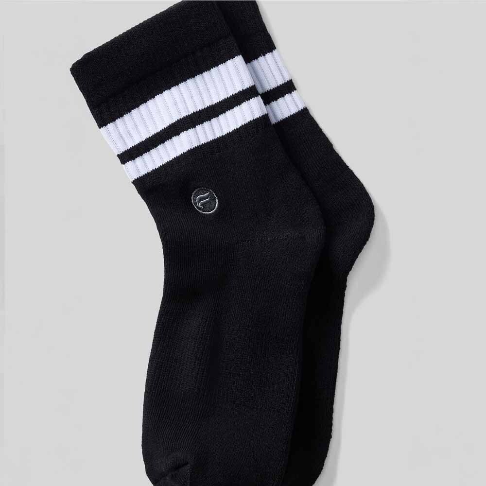 Medias The Everyday Quarter Crew Sock Unisex Black/classic White Stripe