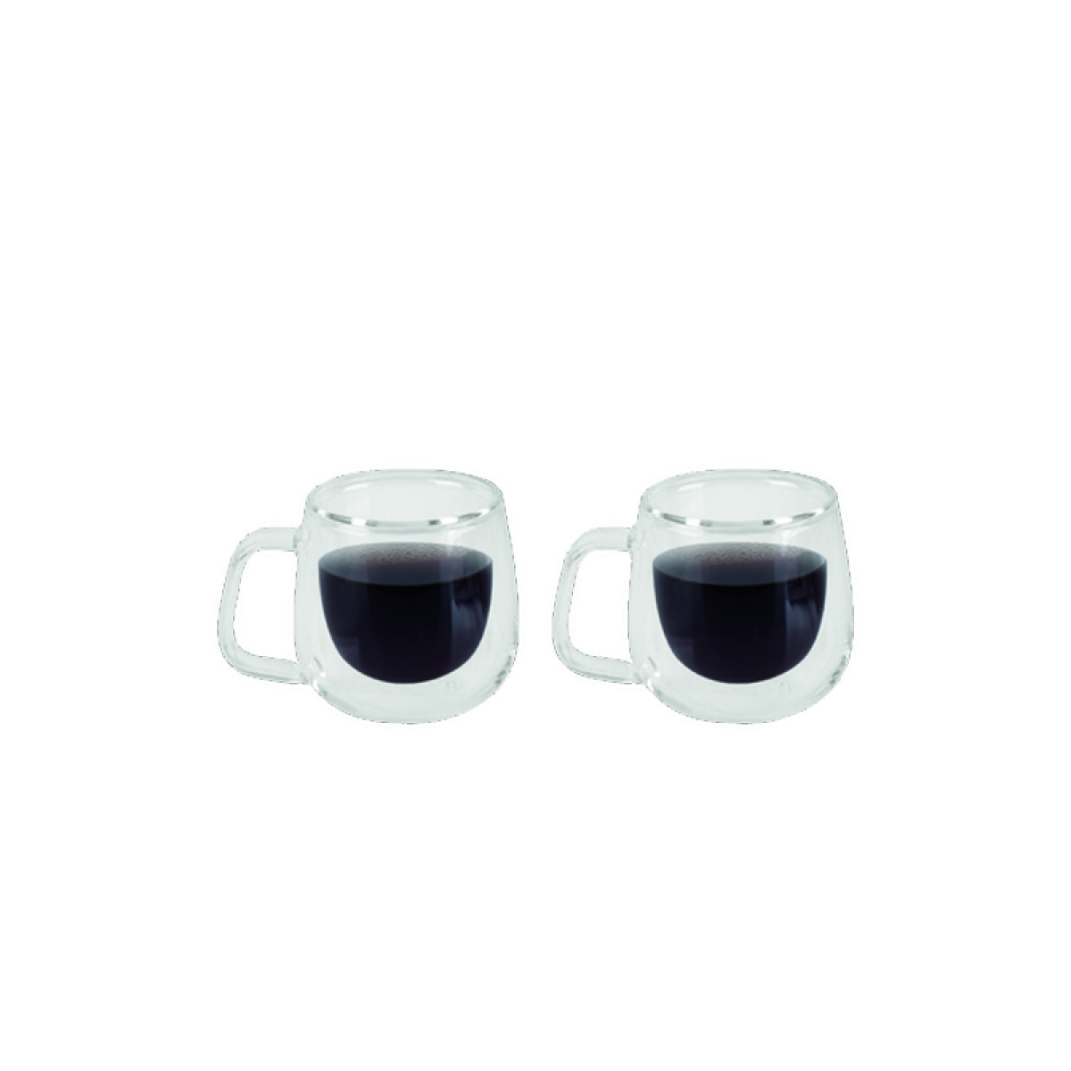 Juego 2 tazas de vidrio doble para café - TF6616 