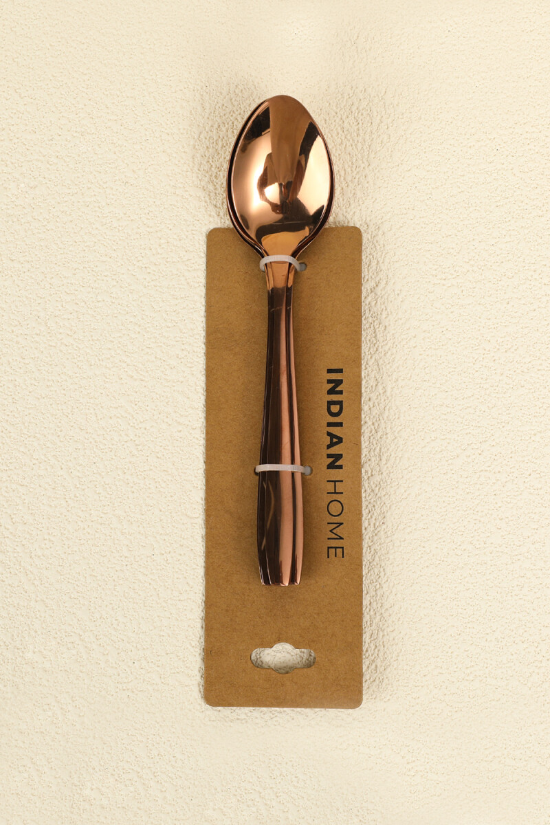 Cuchara Postre Rose Gold, Set 4pcs - Color Unico 