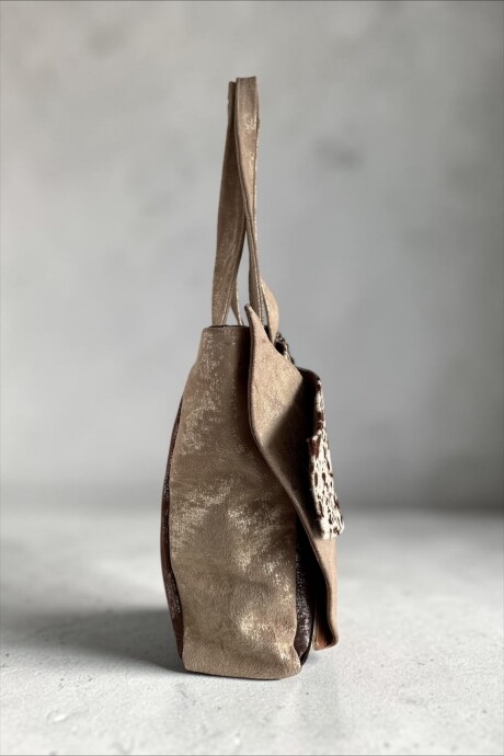 Cartera De Cuero Prisma Combinada Con Print Cartera De Cuero Prisma Combinada Con Print