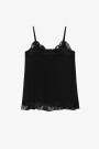 TOP LINO ENCAJE Negro