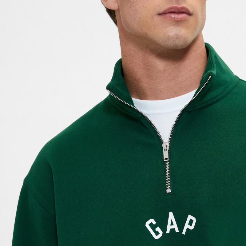 J - EST1969 LOGO HALF ZIP DRAWSTRING EVERGREEN 585