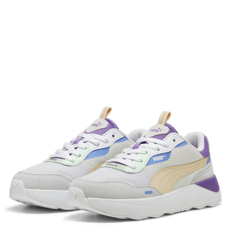Championes de Mujer Puma Runtamed Platform Gris - Violeta - Blanco