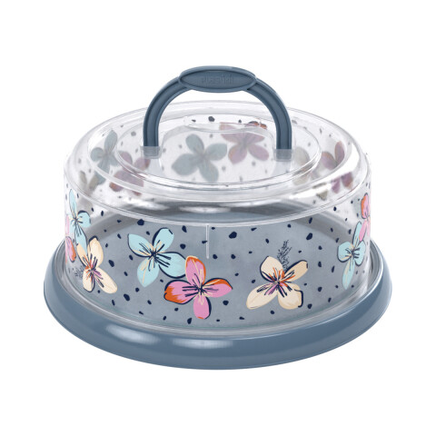 Porta Torta con Cubierta y Asa 30 cm Flores