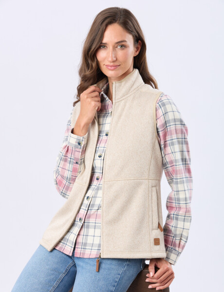CHALECO CUELLO ALTO Beige