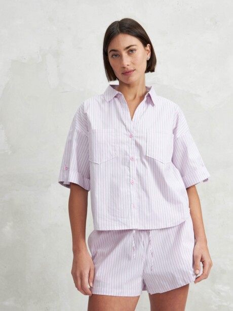 CAMISA STRIPE ROSA
