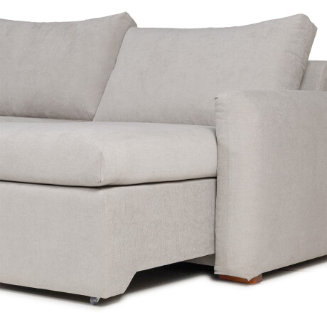 Rinconera Sevilla (Retráctil) - Tela Microfibra - Chaise izquierdo TC1009 (Plata)