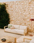 Sofá Ambra de 3 plazas de madera maciza de acacia con acabado claro 249 cm FSC 100% Sofá Ambra de 3 plazas de madera maciza de acacia con acabado claro 249 cm FSC 100%