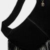 Bolso Amazonia En Cuero Gamuza Negro
