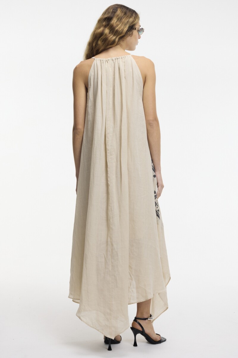 VESTIDO ASIMETRICO Beige