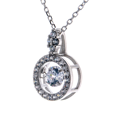 Cadena y dije de Plata 925 rodinada y circonias Cadena y dije de Plata 925 rodinada y circonias