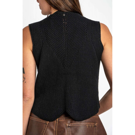 Chaleco Botones Negro