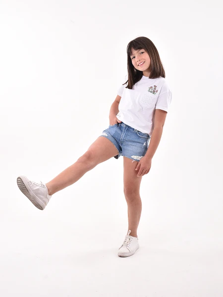SHORT SAM AZUL CLARO