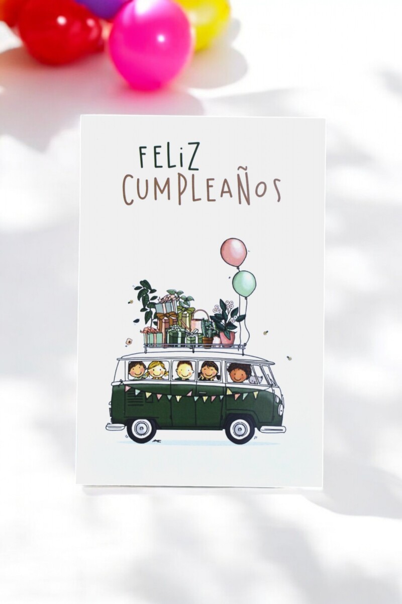 Tarjeta cumpleaños 10x15. - DISEÑO 5 