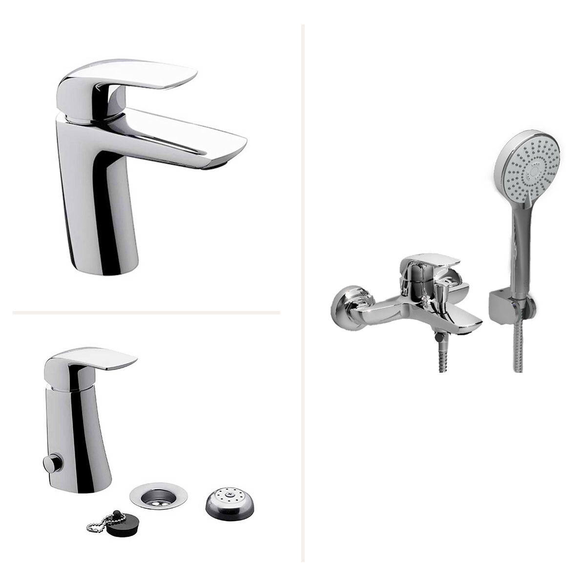 Juego Grifería Epuyen Fv Completa Con Bidet 