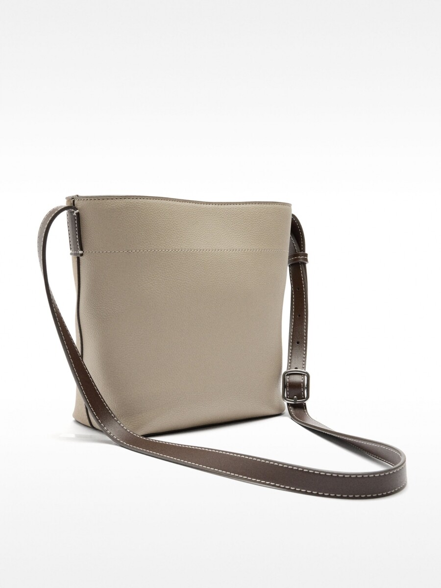 Bolso Bombonera Efecto Piel taupe