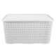 Set x2 Caja rattan 20 lts BLANCO