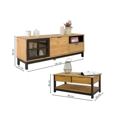 Promo - Rack de tv + mesa de living Linea Denise Promo - Rack de tv + mesa de living Linea Denise