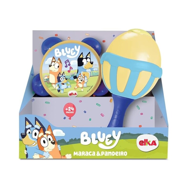 MARACA Y PANDERETA BLUEY MARACA Y PANDERETA BLUEY