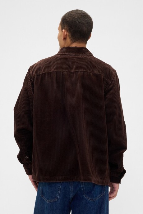 Sobrecamisa De Pana Hombre Dark Brown 1
