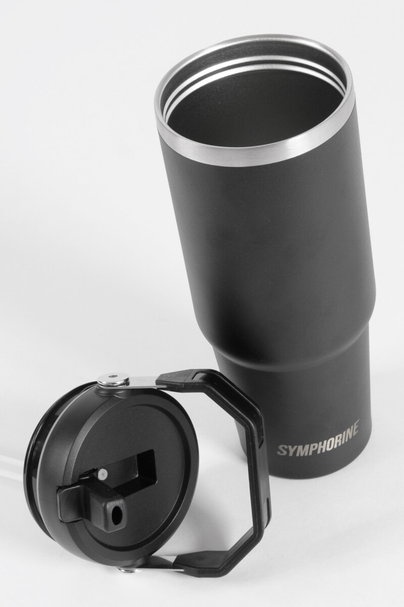 Mug vaso térmico grande acero negro