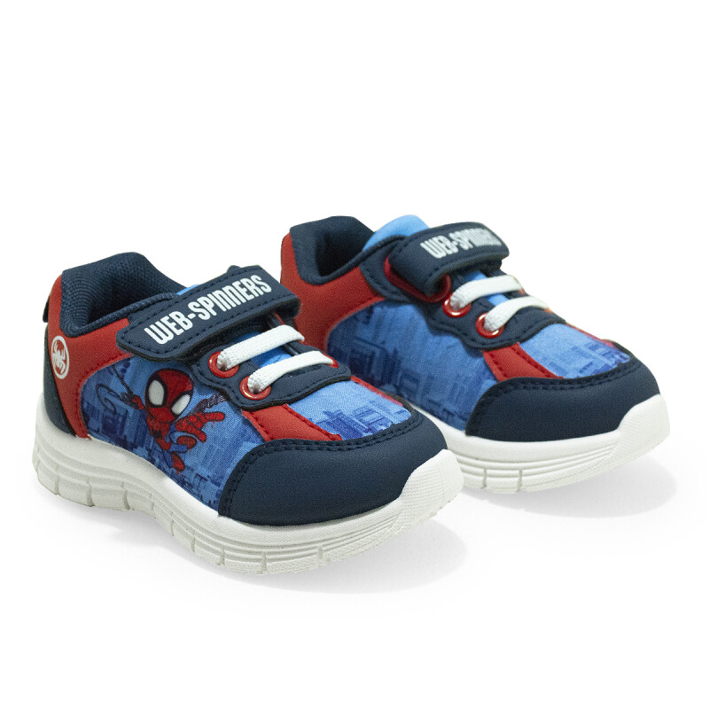 Championes Disney Marvel Spiderman c/Velcro de Niños - SPTCFW25014 Azul