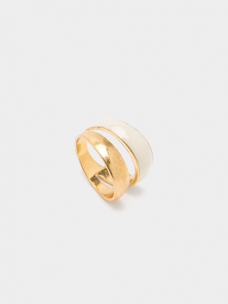 Anillo Esmaltado beige