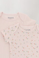Set x 2 bodies m/c rib diseño Rosado