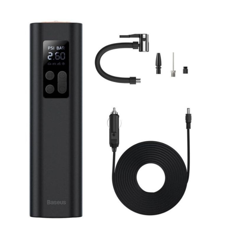 Compresor De Aire Baseus Super Mini Inflador Lcd CRCQ000001 Compresor De Aire Baseus Super Mini Inflador Lcd CRCQ000001